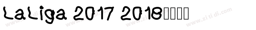 LaLiga 2017 2018字体转换